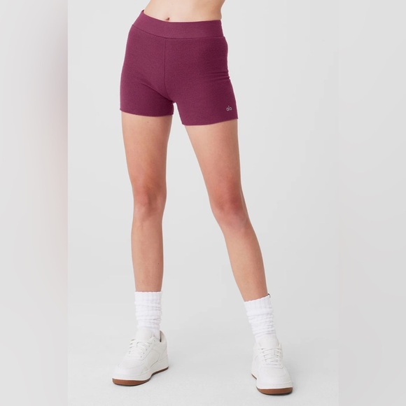 Alo Yoga Alolux High-Waist Me Time Short - Wild Berry - XXS - Picture 1 of 7